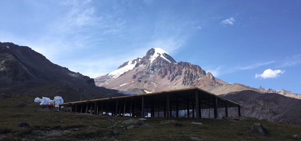 New mountain hut on Mount Kazbegi