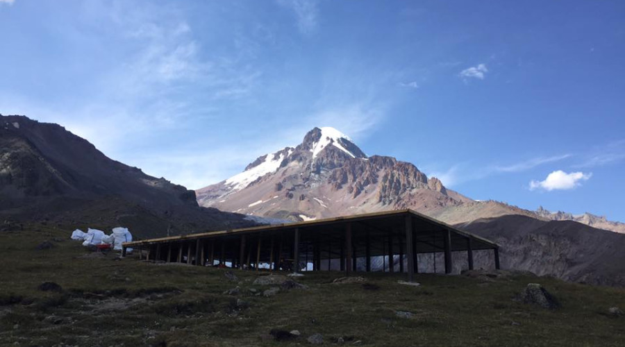 New mountain hut on Mount Kazbegi